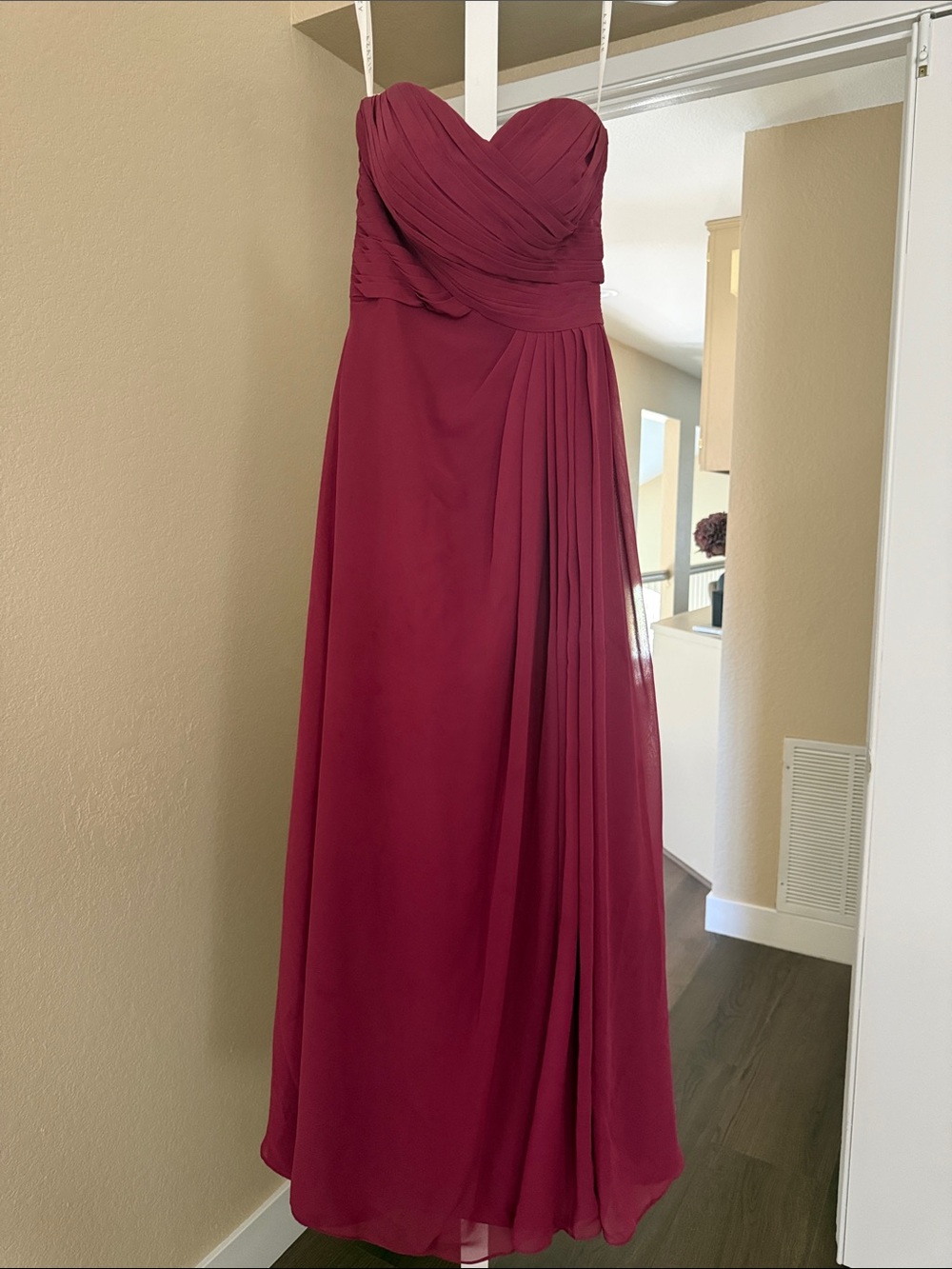 AZAZIE Bridesmaid Chiffon Evening Dress in Mulberry